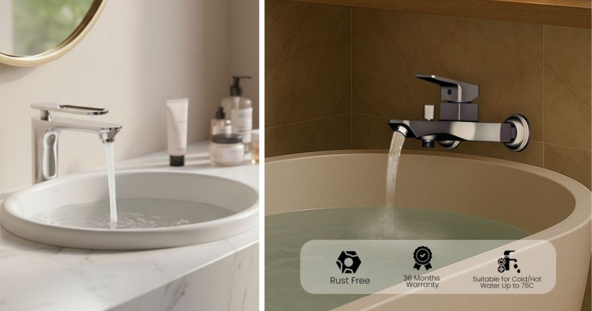 sanitary fitting material guide
